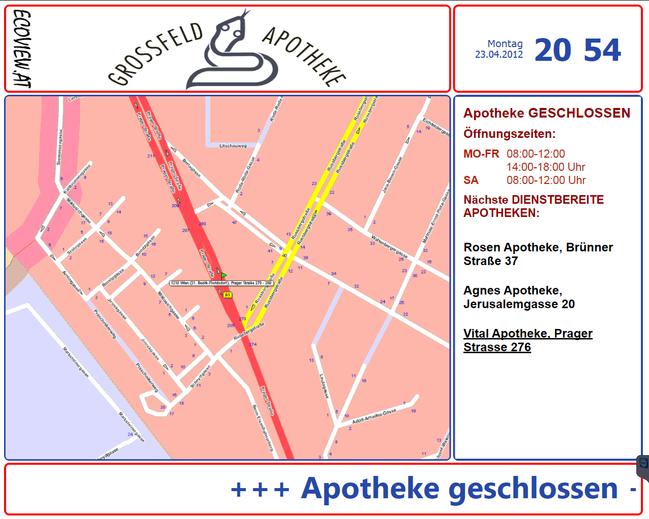 ECOView Nachtdienst Apotheke